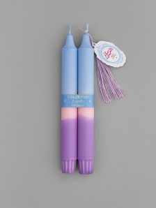 Набор из 2х свечей Color Pop лилово-голубой