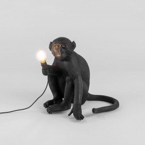 SELETTI 14922 The Monkey Lamp Black Sitting Version Оригинал. - фото 2