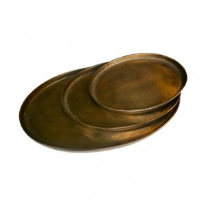 Platter oval antique brass set 390-400-051 Оригинал.