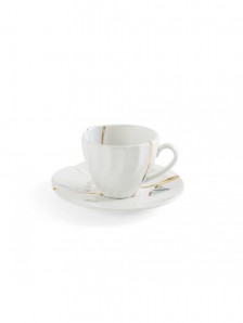 SELETTI 09642 Kintsugi Coffee cup with saucer Оригинал. - фото 2