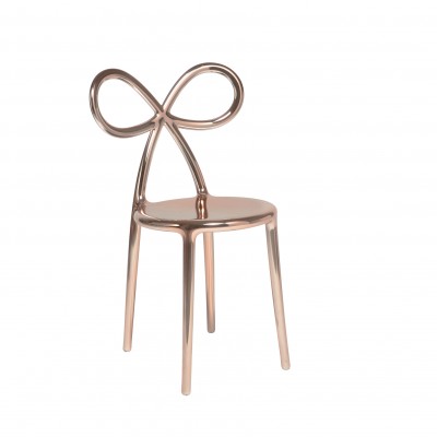 QEEBOO 80002PG Ribbon chair Pink Gold Metal .