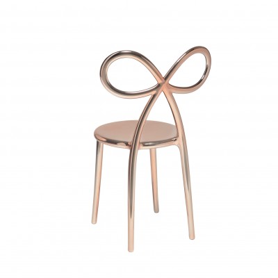QEEBOO 80002PG Ribbon chair Pink Gold Metal .