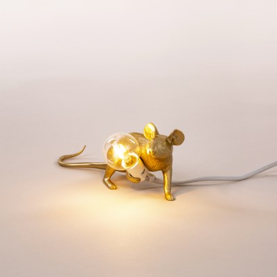 SELETTI 14943 GLD Mouse Lamp Gold Down Оригинал.