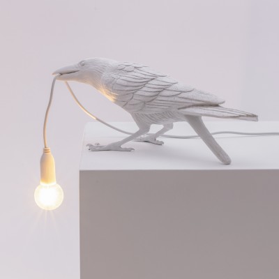SELETTI 14733 Bird Lamp White Playing Оригинал.