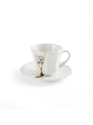 SELETTI 09643 Kintsugi Coffee cup with saucer .