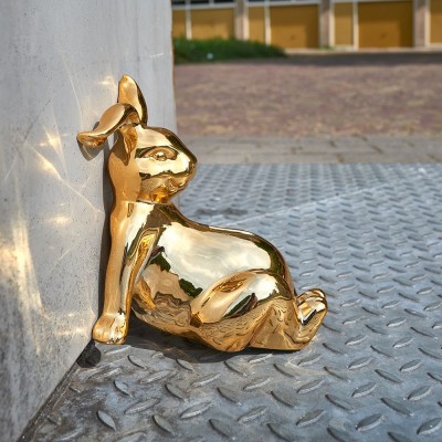 POLS POTTEN 230-300-162 moneybox bunny belly gold 