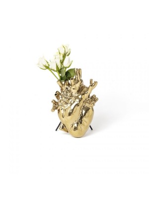 SELETTI 09921 Love in Bloom Gold Vase .