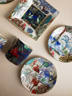 GIEN 1853ACA301 CANAPE PLATE HERON .